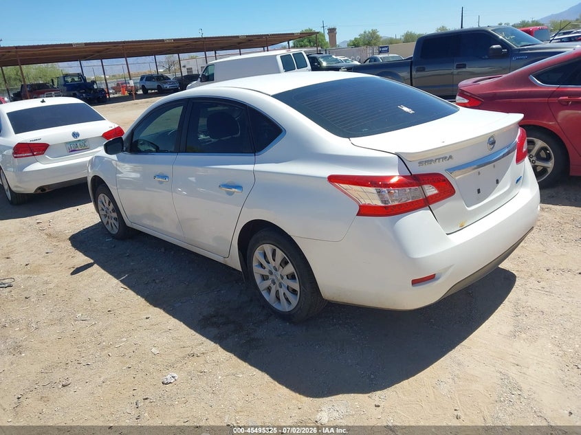 2014 Nissan Sentra VIN 3N1AB7AP3EL646228 IAAI salvage auction — NORMAL WEAR, Clear-Dealer Only (Arizona), sold $350 on 2026-07-09 (photo 3)