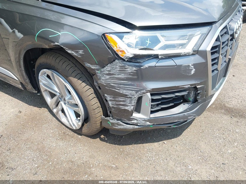 2020 Audi Q7 VIN WA1LXAF77LD003164 IAAI salvage auction — RIGHT FRONT, Salvage - Greater Than 75% (Maryland), sold $11,300 on 2026-07-18 (photo 6)