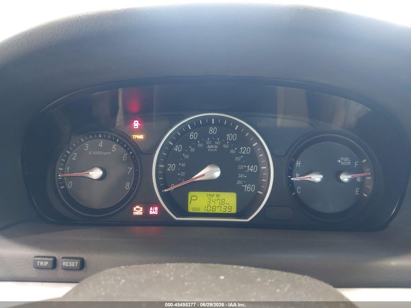 2008 Hyundai Sonata VIN 5NPET46F58H335690 IAAI salvage auction — NORMAL WEAR, Clear (Pennsylvania), sold $400 on 2026-07-22 (photo 7)