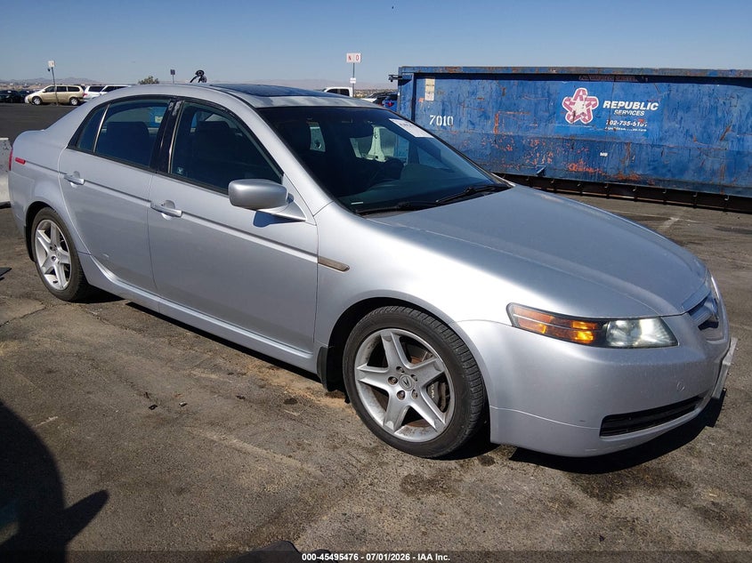 2005 Acura Tl VIN 19UUA65545A053289 IAAI salvage auction — LEFT SIDE, Clear (Utah), sold $775 on 2026-07-24 (photo 1)