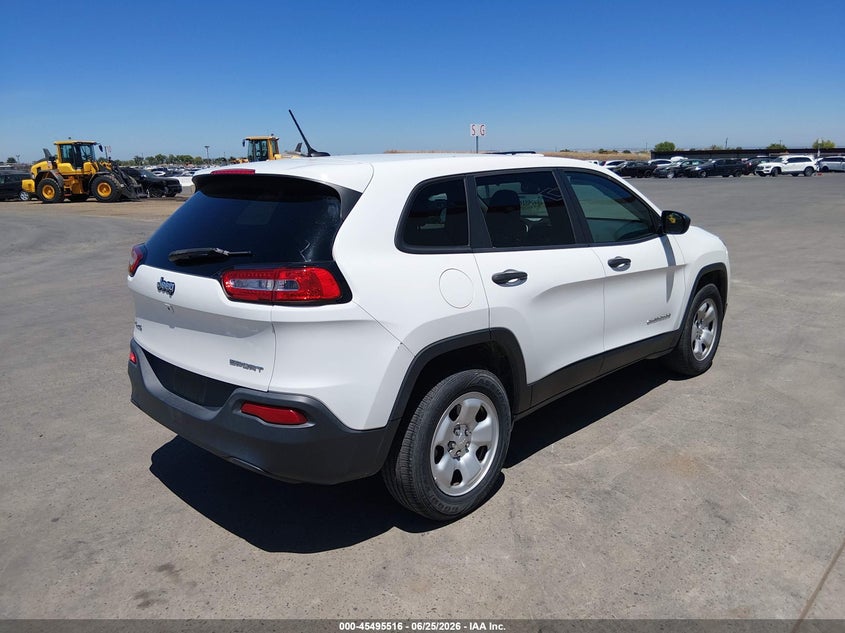 2016 Jeep Cherokee VIN 1C4PJMAB2GW313979 IAAI salvage auction — NORMAL WEAR, Sf97 (California), sold $7,475 on 2026-07-30 (photo 4)