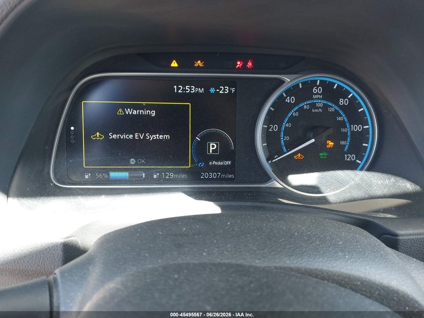 2020 Nissan Leaf VIN 1N4BZ1DPXLC305915 IAAI salvage auction — FRONT END, Salvage (California), sold $6,000 on 2026-07-10 (photo 7)