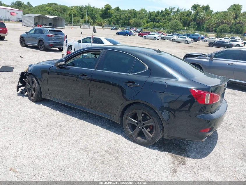2012 Lexus Is VIN JTHBF5C21C5184341 IAAI salvage auction — LEFT FRONT, Rebuildable (Florida), sold $25 on 2026-07-30 (photo 3)