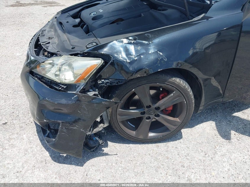 2012 Lexus Is VIN JTHBF5C21C5184341 IAAI salvage auction — LEFT FRONT, Rebuildable (Florida), sold $25 on 2026-07-30 (photo 6)