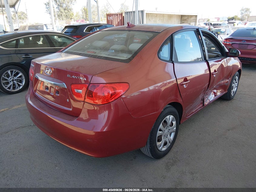 2010 Hyundai Elantra VIN KMHDU4AD5AU872632 IAAI salvage auction — SIDE, Salvage (California), sold $750 on 2026-07-11 (photo 4)