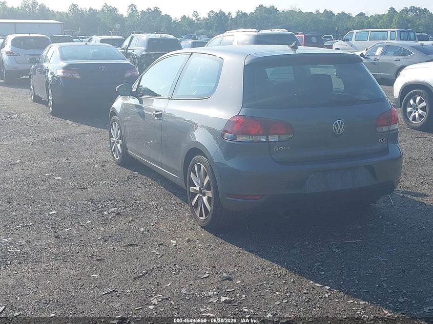 2011 Volkswagen Golf VIN WVWMM7AJ1BW324824 IAAI salvage auction — FRONT & REAR, Rebuildable (Florida), sold $525 on 2026-07-10 (photo 3)