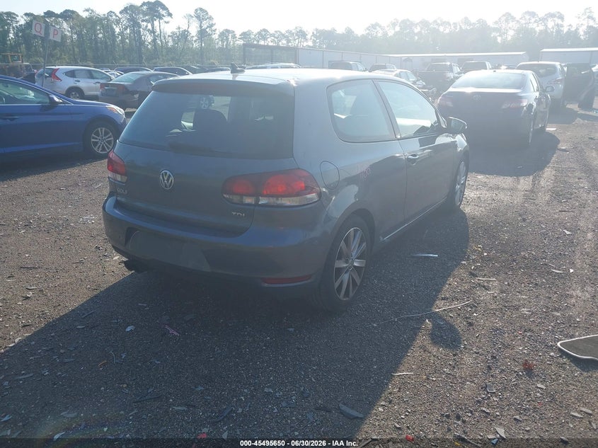 2011 Volkswagen Golf VIN WVWMM7AJ1BW324824 IAAI salvage auction — FRONT & REAR, Rebuildable (Florida), sold $525 on 2026-07-10 (photo 4)