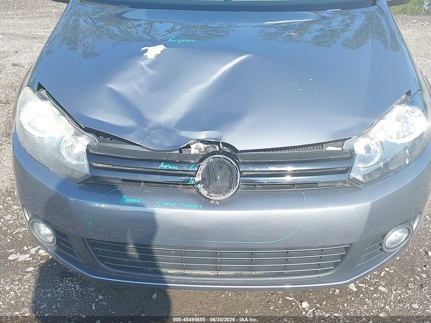 2011 Volkswagen Golf VIN WVWMM7AJ1BW324824 IAAI salvage auction — FRONT & REAR, Rebuildable (Florida), sold $525 on 2026-07-10 (photo 6)