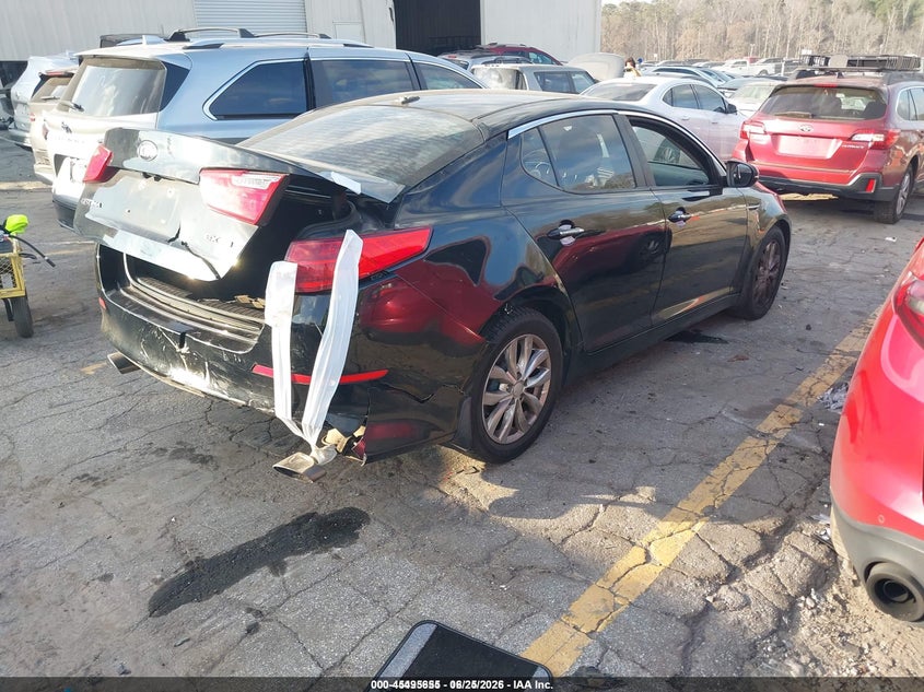 2015 Kia Optima VIN 5XXGN4A78FG418364 IAAI salvage auction — REAR END, Salvage (Idaho), sold $25 on 2026-07-29 (photo 4)
