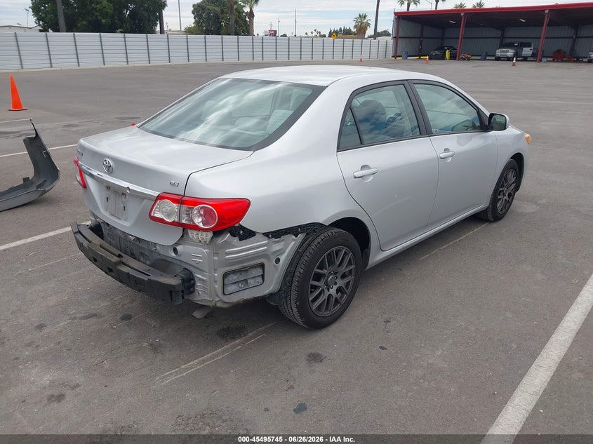 2012 Toyota Corolla VIN 5YFBU4EE4CP067557 IAAI salvage auction — REAR END, Salvage (California), sold $1,750 on 2026-07-21 (photo 4)