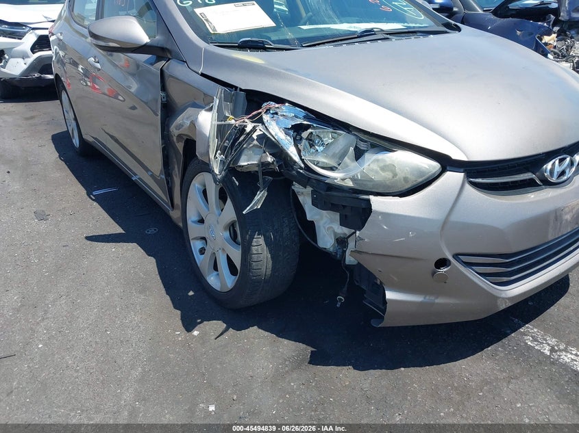 2013 Hyundai Elantra VIN 5NPDH4AE5DH236342 IAAI salvage auction — RIGHT FRONT, Salvage Certificate (California), sold $1,500 on 2026-07-31 (photo 6)
