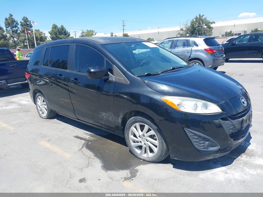 2012 Mazda 5 VIN JM1CW2BL7C0111082 IAAI salvage auction — NORMAL WEAR, App For Dup Clear (California), sold $325 on 2026-07-29 (photo 1)