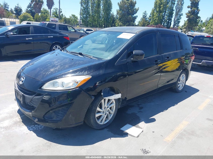 2012 Mazda 5 VIN JM1CW2BL7C0111082 IAAI salvage auction — NORMAL WEAR, App For Dup Clear (California), sold $325 on 2026-07-29 (photo 2)