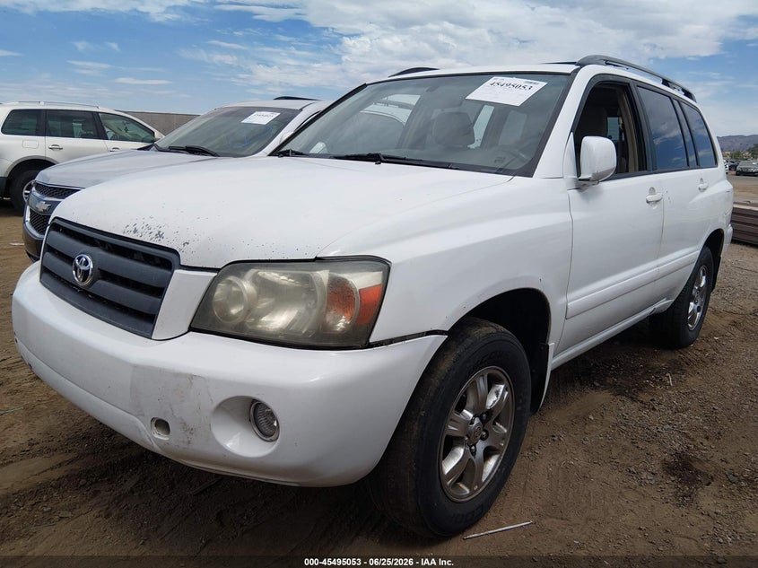2005 Toyota Highlander VIN JTEEP21A450073055 IAAI salvage auction — NORMAL WEAR, Clear-Dealer Only (Arizona), sold $700 on 2026-07-21 (photo 2)