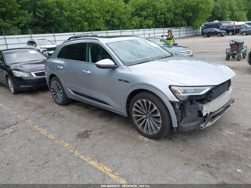 2019 Audi E-tron VIN WA1VAAGE6KB024895 IAAI salvage auction — LEFT FRONT, Clear (Michigan), sold $14,300 on 2026-07-15 (photo 1)