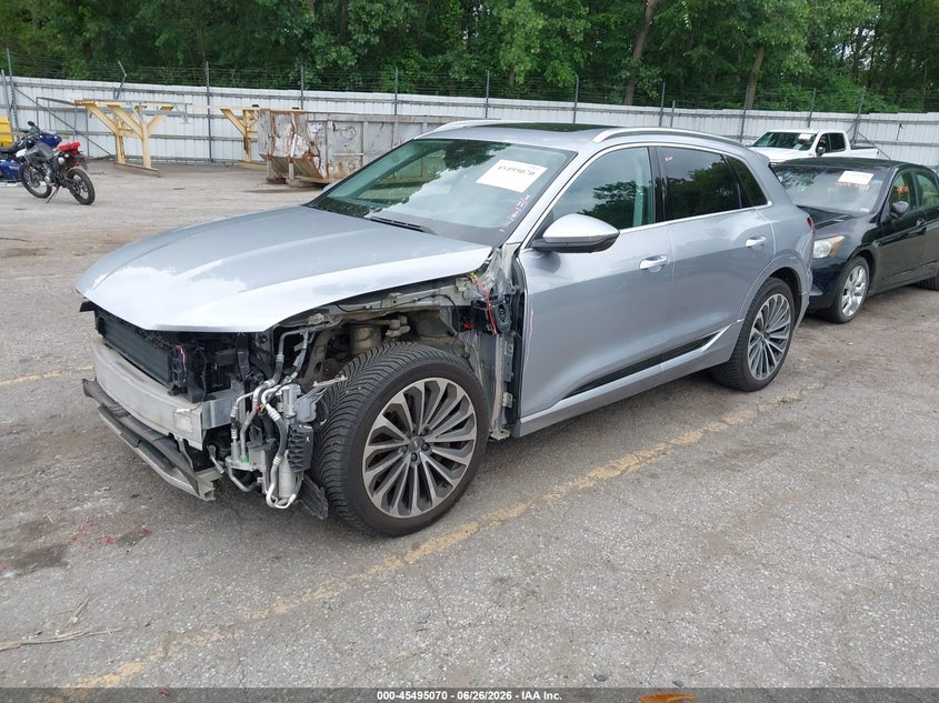 2019 Audi E-tron VIN WA1VAAGE6KB024895 IAAI salvage auction — LEFT FRONT, Clear (Michigan), sold $14,300 on 2026-07-15 (photo 2)