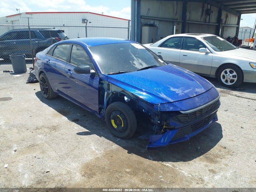 2025 Hyundai Elantra VIN KMHLM4DG3SU941675 IAAI salvage auction — RIGHT FRONT, Nrc Lienholder Repossession Paperwork (Mississippi), sold $7,525 on 2026-07-14 (photo 1)