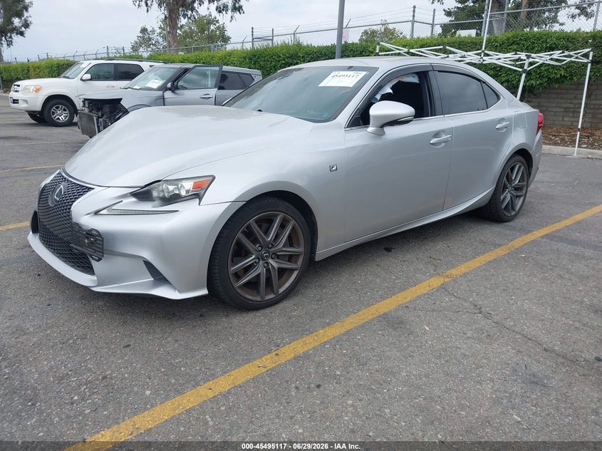 2015 Lexus Is VIN JTHBE1D24F5016529 IAAI salvage auction — RIGHT FRONT, Salvage (California), sold $1,950 on 2026-07-28 (photo 2)