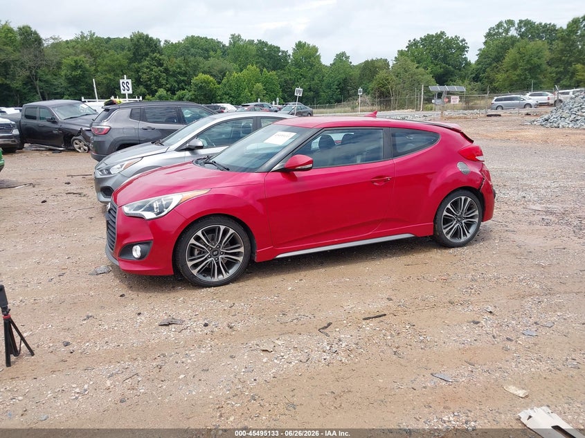 2016 Hyundai Veloster VIN KMHTC6AEXGU286410 IAAI salvage auction — REAR END, Salvage (Idaho), sold $825 on 2026-07-13 (photo 2)