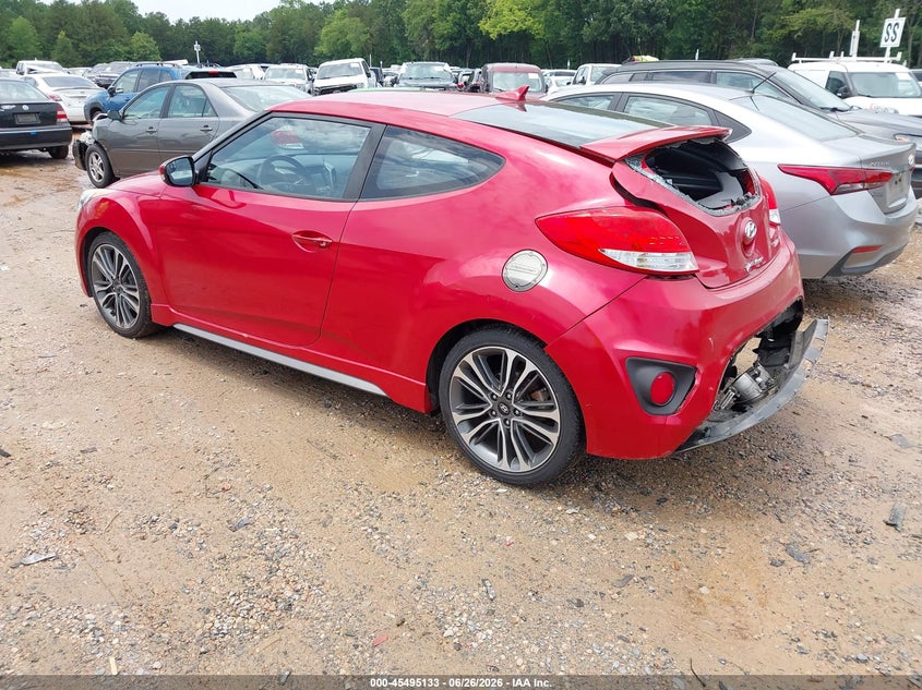 2016 Hyundai Veloster VIN KMHTC6AEXGU286410 IAAI salvage auction — REAR END, Salvage (Idaho), sold $825 on 2026-07-13 (photo 3)