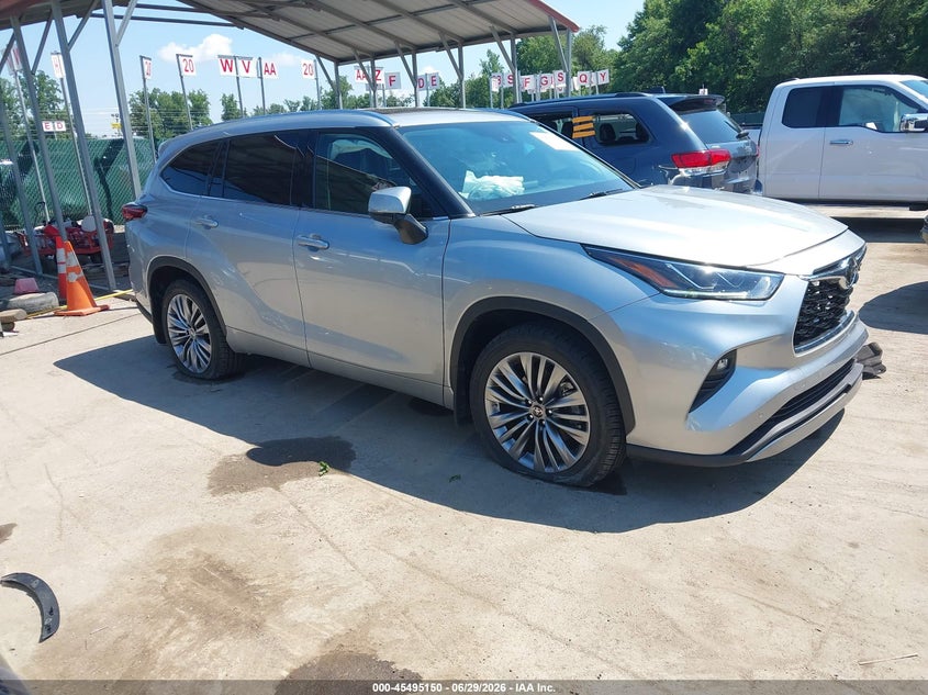 2020 Toyota Highlander VIN 5TDFZRBH7LS045400 IAAI salvage auction — FRONT END, Salvage - Greater Than 75% (Maryland), sold $14,500 on 2026-08-01 (photo 1)