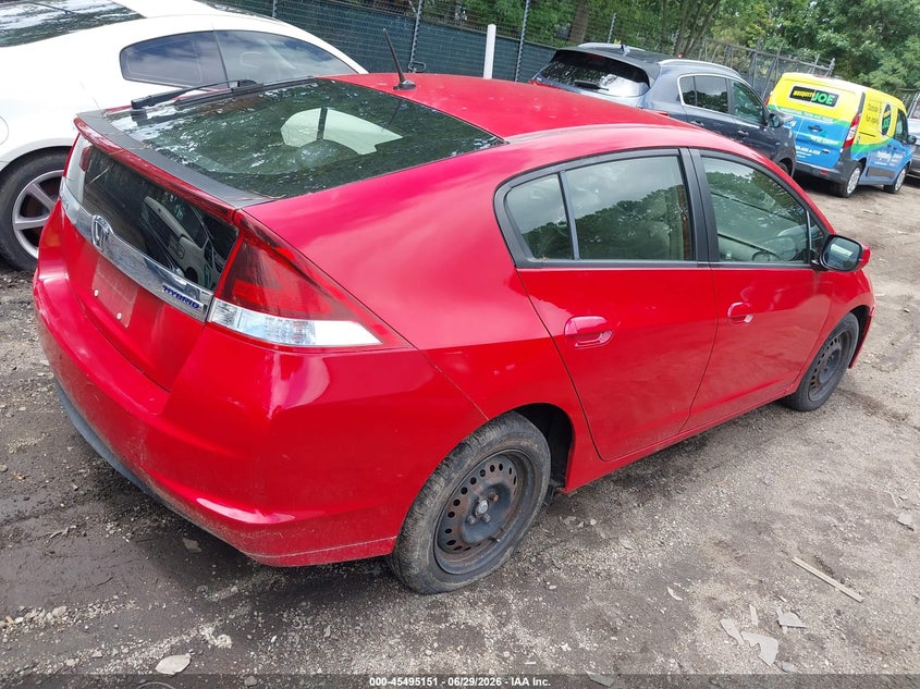 2012 Honda Insight VIN JHMZE2H33CS006207 IAAI salvage auction — NORMAL WEAR, Clear (Virginia), sold $1,250 on 2026-07-09 (photo 4)