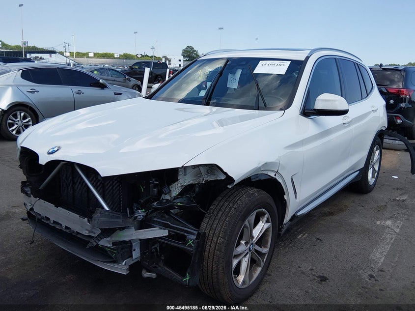 2020 BMW X3 VIN 5UXTY5C00L9B29887 IAAI salvage auction — FRONT & REAR, Salvage Title, sold $7,000 on 2026-08-29 (photo 2)