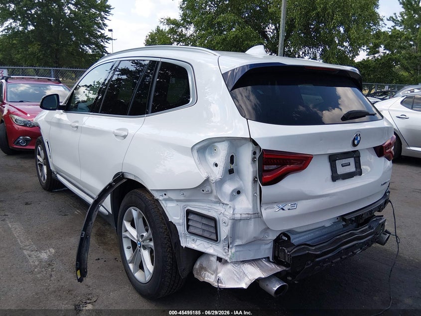 2020 BMW X3 VIN 5UXTY5C00L9B29887 IAAI salvage auction — FRONT & REAR, Salvage Title, sold $7,000 on 2026-08-29 (photo 3)