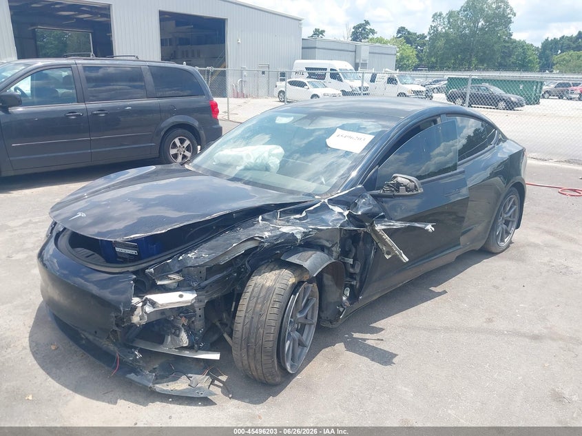 2022 Tesla Model 3 VIN 5YJ3E1EA8NF191309 IAAI salvage auction — FRONT END, Clear (Georgia), sold $4,100 on 2026-07-08 (photo 2)