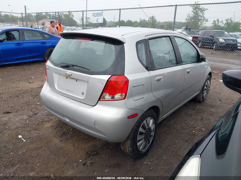 2007 Chevrolet Aveo VIN KL1TD66607B705239 IAAI salvage auction — REAR END, Salvage (Ohio), sold $275 on 2026-07-16 (photo 4)