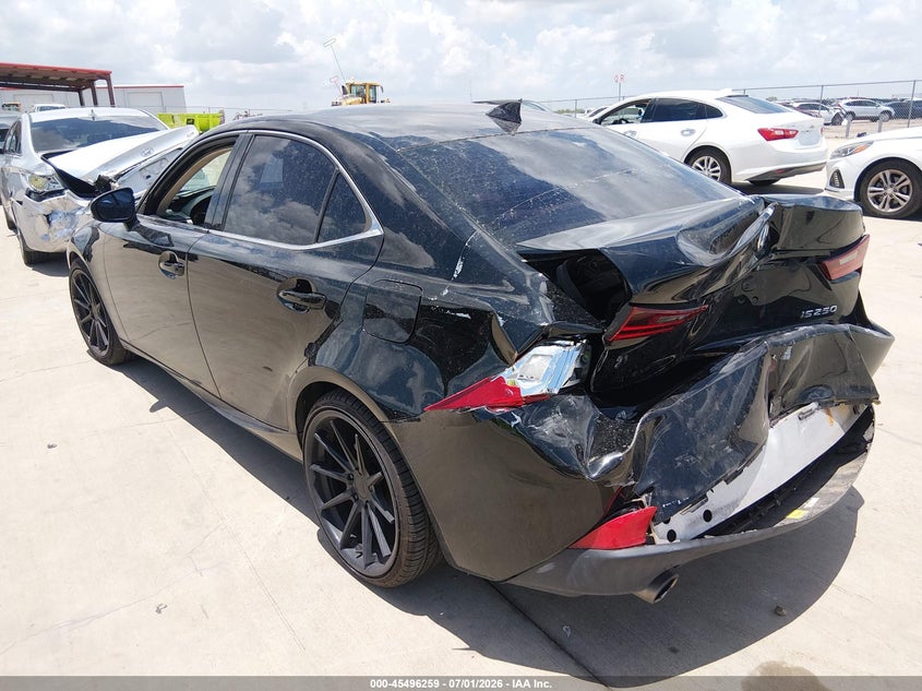2015 Lexus Is VIN JTHBF1D27F5055970 IAAI salvage auction — REAR END, Salvage (Texas), sold $25 on 2026-07-17 (photo 3)