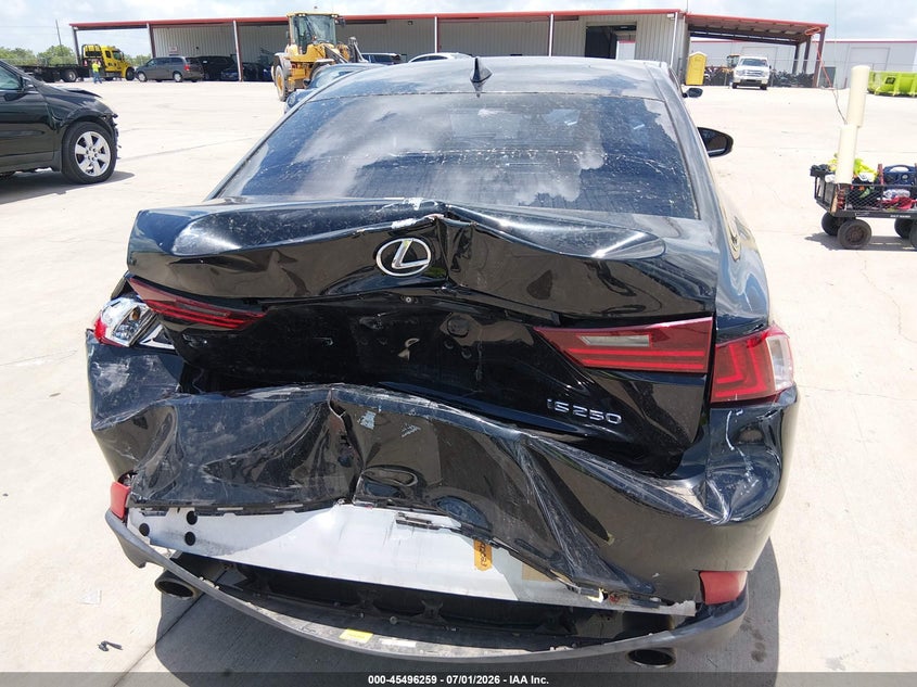2015 Lexus Is VIN JTHBF1D27F5055970 IAAI salvage auction — REAR END, Salvage (Texas), sold $25 on 2026-07-17 (photo 6)
