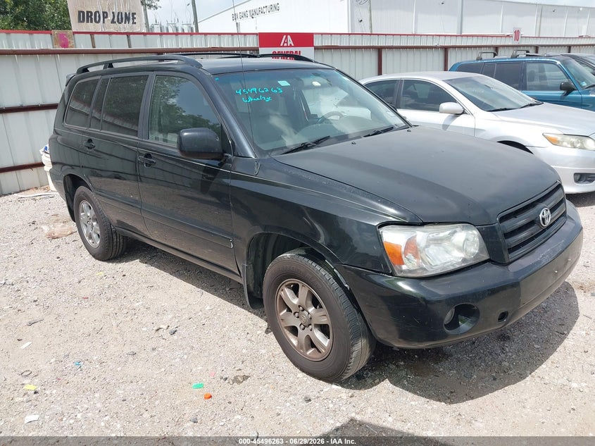 2005 Toyota Highlander VIN JTEGP21A950064568 IAAI salvage auction — NORMAL WEAR, Original (Texas), sold $700 on 2026-07-09 (photo 1)