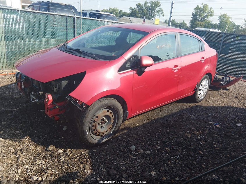 2013 Kia Rio VIN KNADN4A31D6241231 IAAI salvage auction — FRONT END, Salvage (Ohio), sold $450 on 2026-07-15 (photo 2)