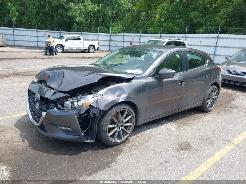 2018 Mazda 3 VIN 3MZBN1L31JM209040 IAAI salvage auction — FRONT END, Clear (Michigan), sold $1,600 on 2026-07-23 (photo 2)