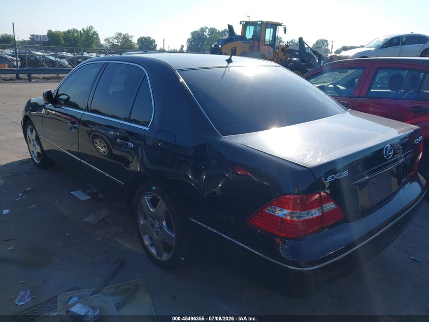 2005 Lexus Ls 430 VIN JTHBN36F455016993 IAAI salvage auction — LEFT REAR, Salvage (North Carolina), sold $1,050 on 2026-07-29 (photo 3)