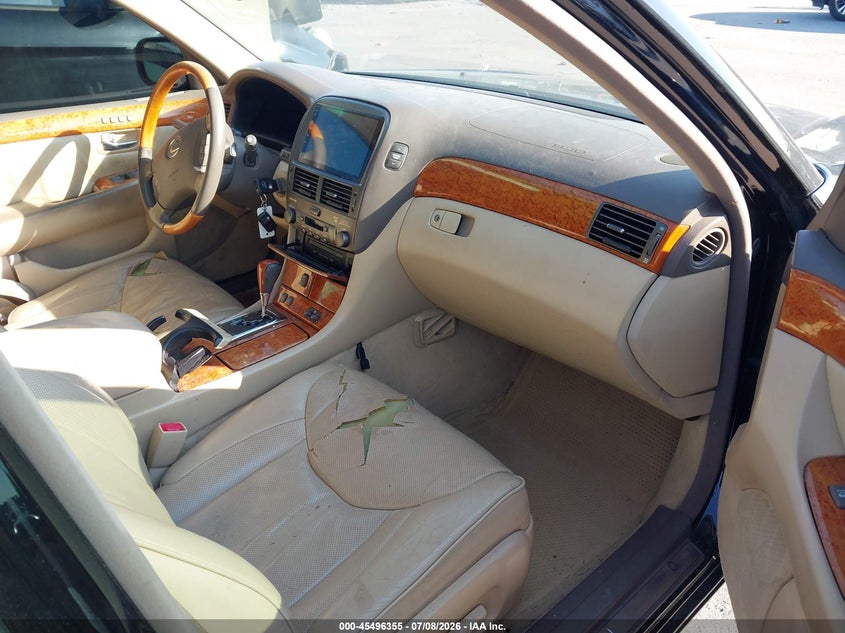 2005 Lexus Ls 430 VIN JTHBN36F455016993 IAAI salvage auction — LEFT REAR, Salvage (North Carolina), sold $1,050 on 2026-07-29 (photo 5)