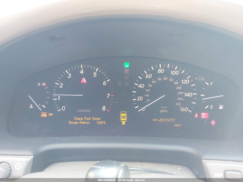 2005 Lexus Ls 430 VIN JTHBN36F455016993 IAAI salvage auction — LEFT REAR, Salvage (North Carolina), sold $1,050 on 2026-07-29 (photo 7)
