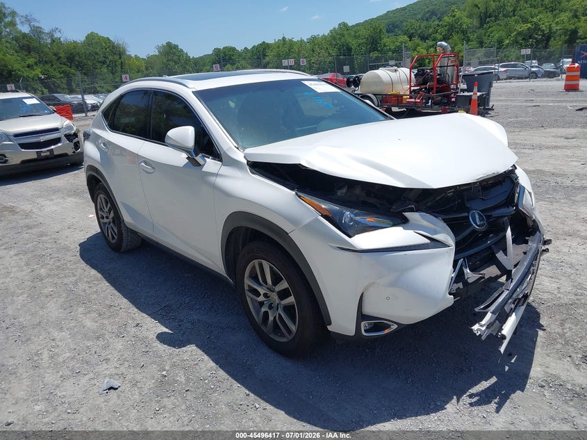 2015 Lexus Nx VIN JTJYARBZ6F2015404 IAAI salvage auction — FRONT END, Salvage (Tennessee), sold $5,300 on 2026-07-26 (photo 1)