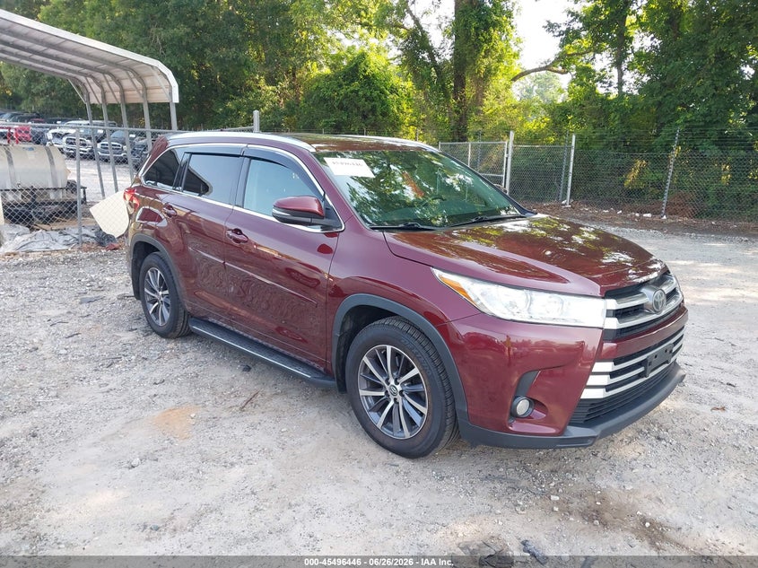 2017 Toyota Highlander VIN 5TDJZRFHXHS449349 IAAI salvage auction — UNKNOWN, Clear (Georgia), sold $9,700 on 2026-07-17 (photo 1)