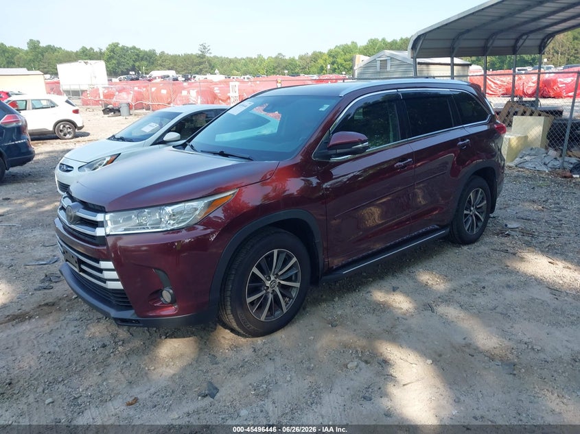 2017 Toyota Highlander VIN 5TDJZRFHXHS449349 IAAI salvage auction — UNKNOWN, Clear (Georgia), sold $9,700 on 2026-07-17 (photo 2)