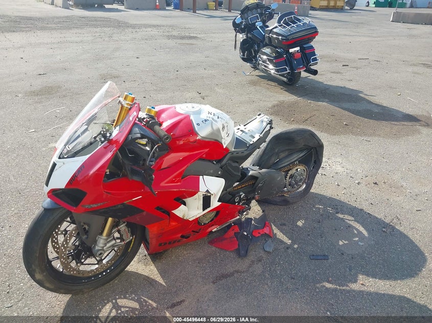 2023 Ducati Panigale VIN ZDMDAGZW7PB005102 IAAI salvage auction — FRONT & REAR, Mv-907A (New York), sold $525 on 2026-07-21 (photo 2)