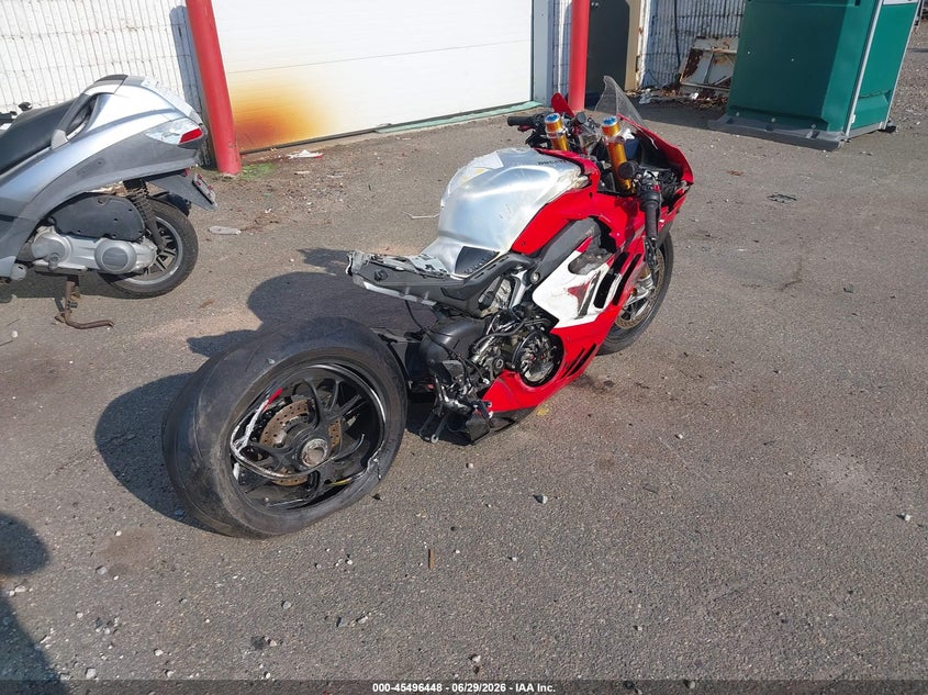 2023 Ducati Panigale VIN ZDMDAGZW7PB005102 IAAI salvage auction — FRONT & REAR, Mv-907A (New York), sold $525 on 2026-07-21 (photo 4)