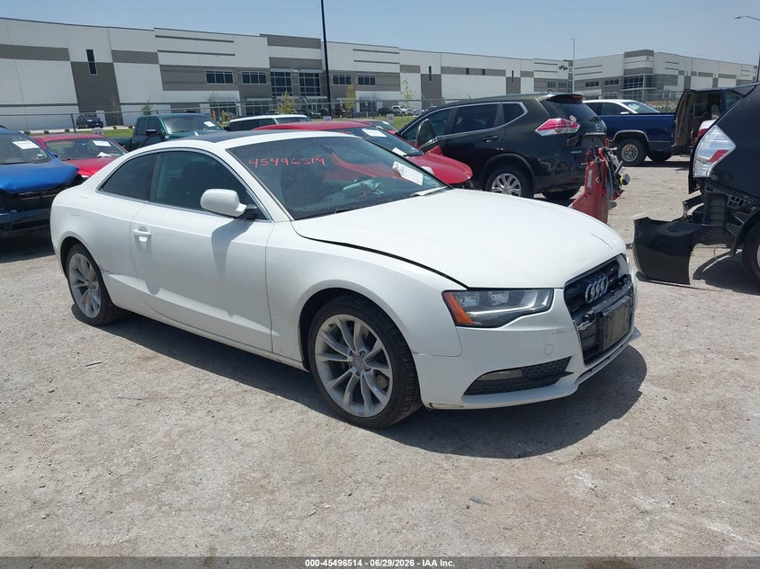 2014 Audi A5 VIN WAUCFAFR0EA004281 IAAI salvage auction — FRONT END, Original (Texas), sold $2,750 on 2026-09-04 (photo 1)