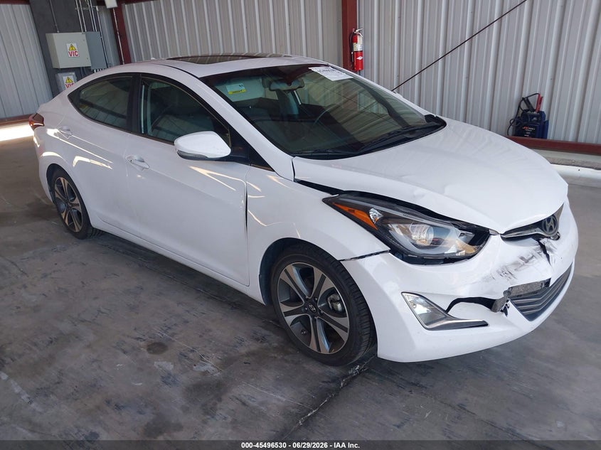2015 Hyundai Elantra VIN KMHDH4AH6FU250135 IAAI salvage auction — FRONT END, Salvage (California), sold $2,200 on 2026-07-14 (photo 1)