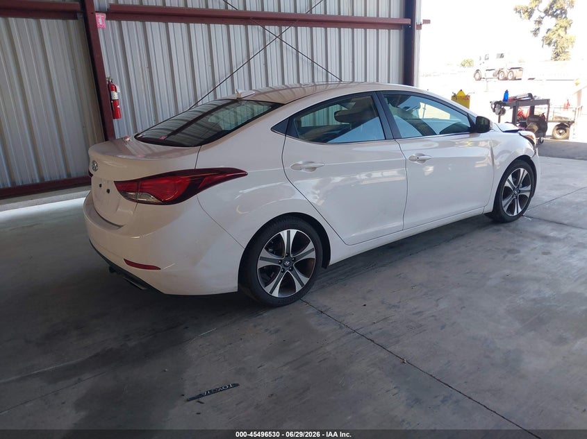 2015 Hyundai Elantra VIN KMHDH4AH6FU250135 IAAI salvage auction — FRONT END, Salvage (California), sold $2,200 on 2026-07-14 (photo 4)