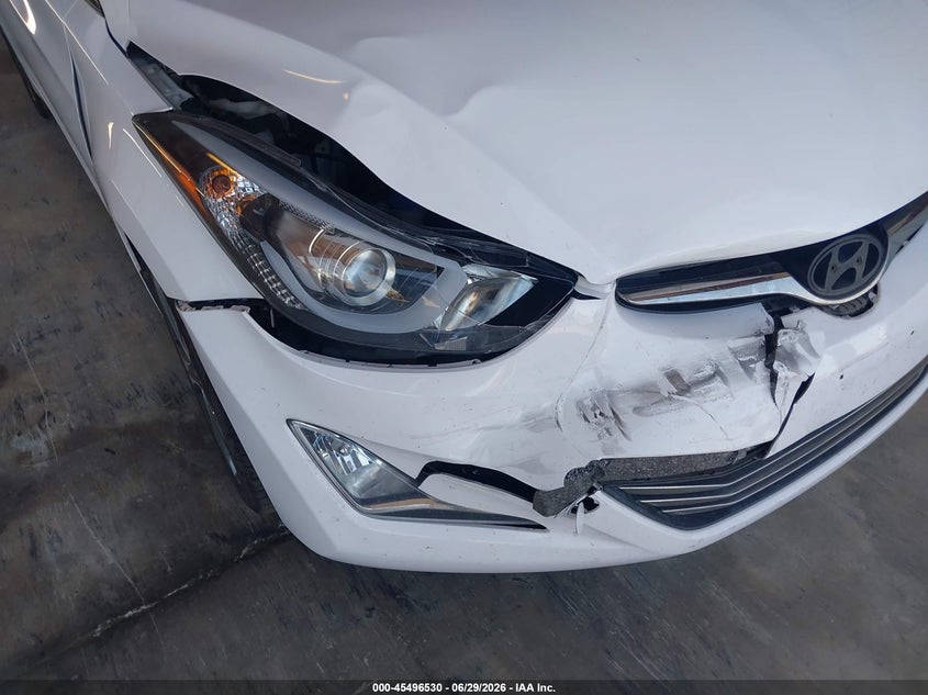 2015 Hyundai Elantra VIN KMHDH4AH6FU250135 IAAI salvage auction — FRONT END, Salvage (California), sold $2,200 on 2026-07-14 (photo 6)