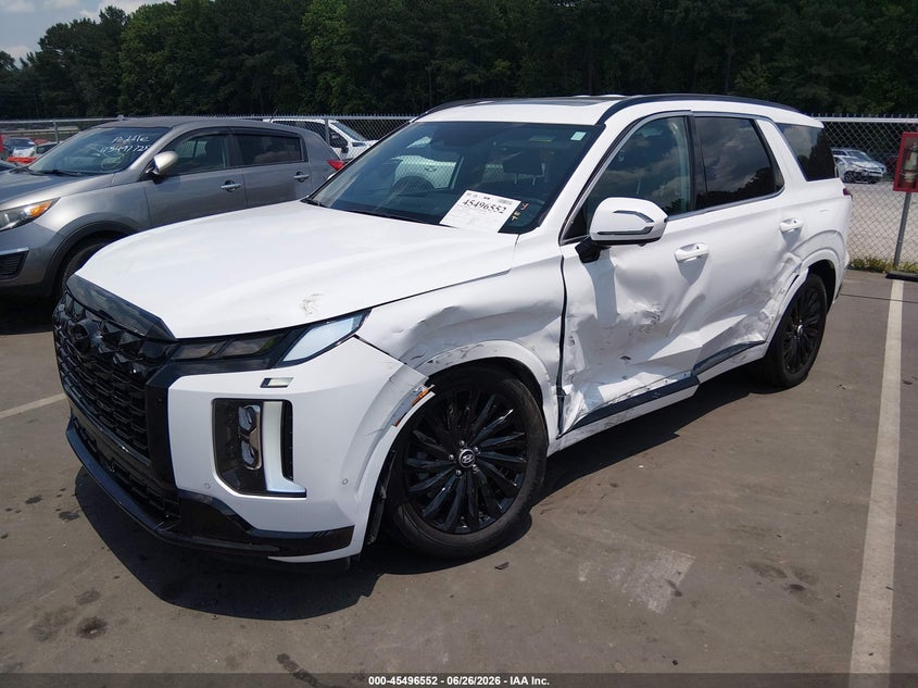 2025 Hyundai Palisade VIN KM8R7DGE2SU907402 IAAI salvage auction — LEFT FRONT, Salvage (North Carolina), sold $10,000 on 2026-07-22 (photo 2)