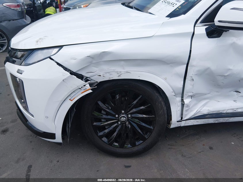 2025 Hyundai Palisade VIN KM8R7DGE2SU907402 IAAI salvage auction — LEFT FRONT, Salvage (North Carolina), sold $10,000 on 2026-07-22 (photo 6)