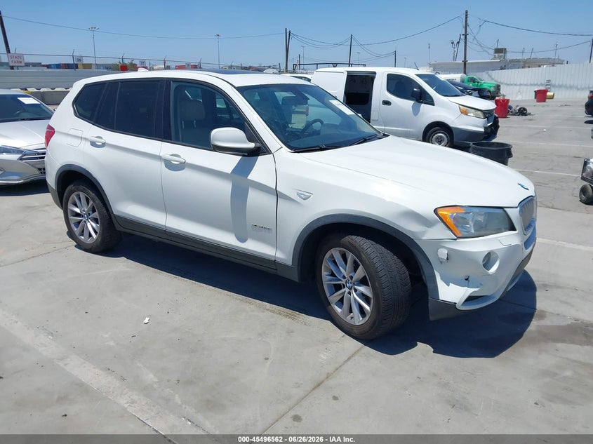 2014 BMW X3 VIN 5UXWX9C51E0D27615 IAAI salvage auction — RIGHT FRONT, Salvage (California), sold $1,450 on 2026-07-19 (photo 1)